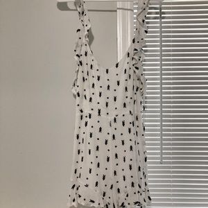 Lush black and white romper